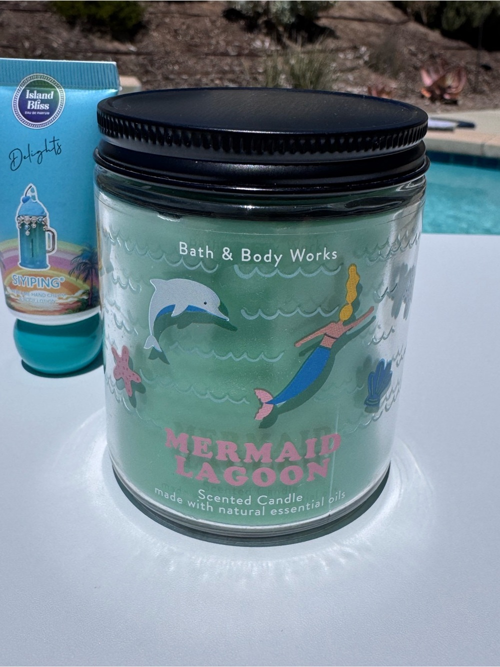 Bath and Body Mermaid Lagoon Single Wick candle